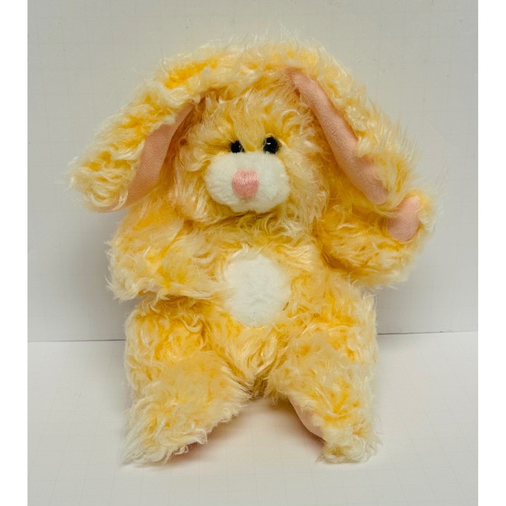 Bean Framed! Bunny Rabbit 7" Orange Vintage Stuffed Animal Picture Frame Holder
